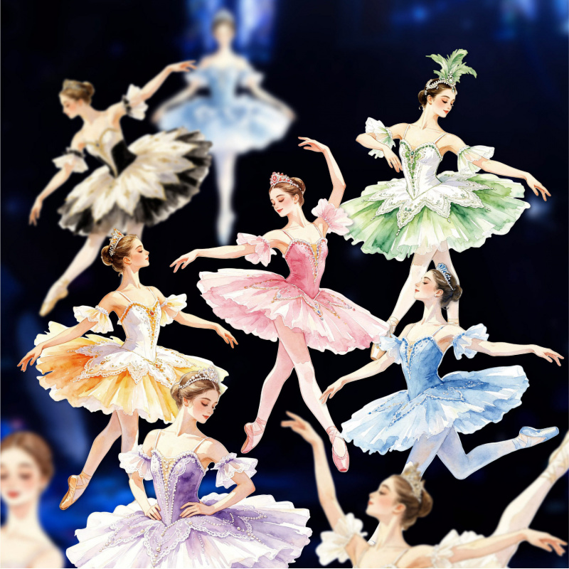 Vintage Things Collection - 10 Sheets Vintage Ballet Dancer Decor