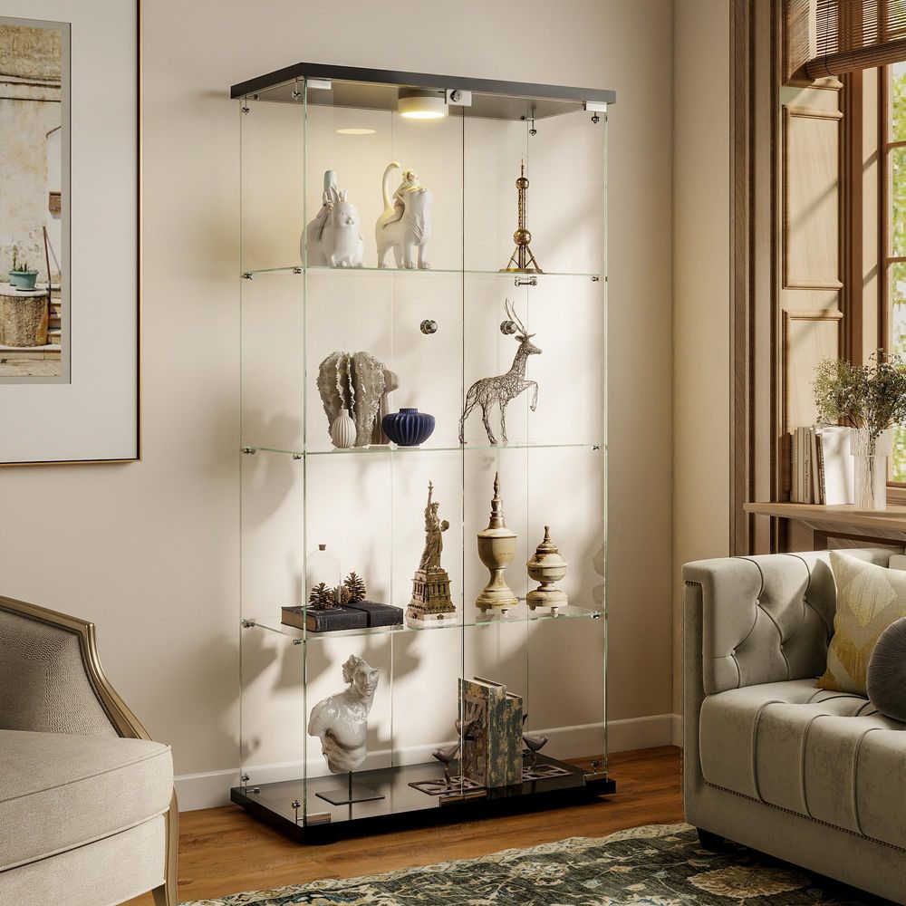 Display Cabinet with LED Light - Collectible Collection recensione e prezzo