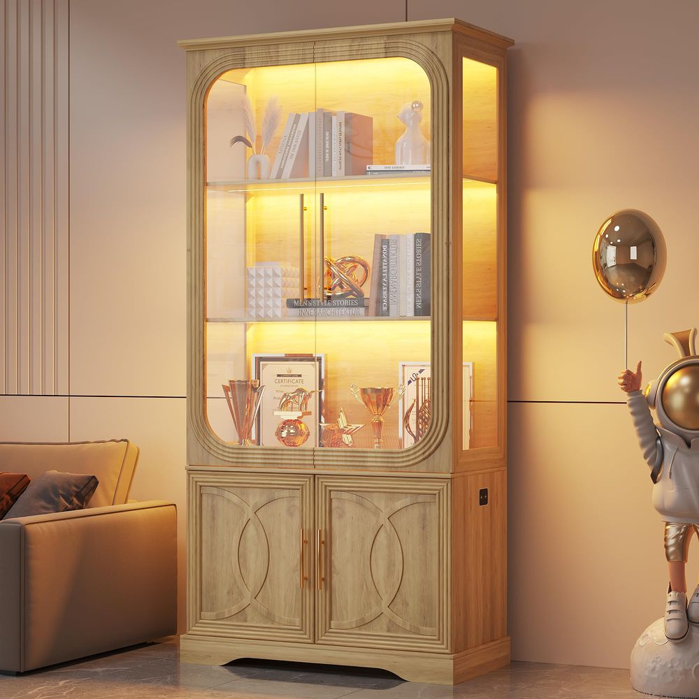 Display Cabinet with Glass Doo - Collectible Collection recensione e prezzo