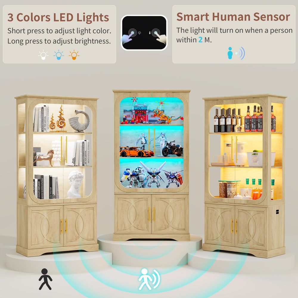 Display Cabinet with Glass Doo - Collectible Collection recensione e prezzo