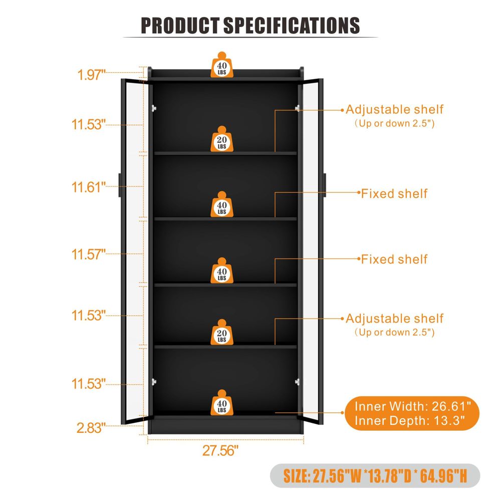 Display Cabinet with Adjustabl - Collectible Collection recensione e prezzo