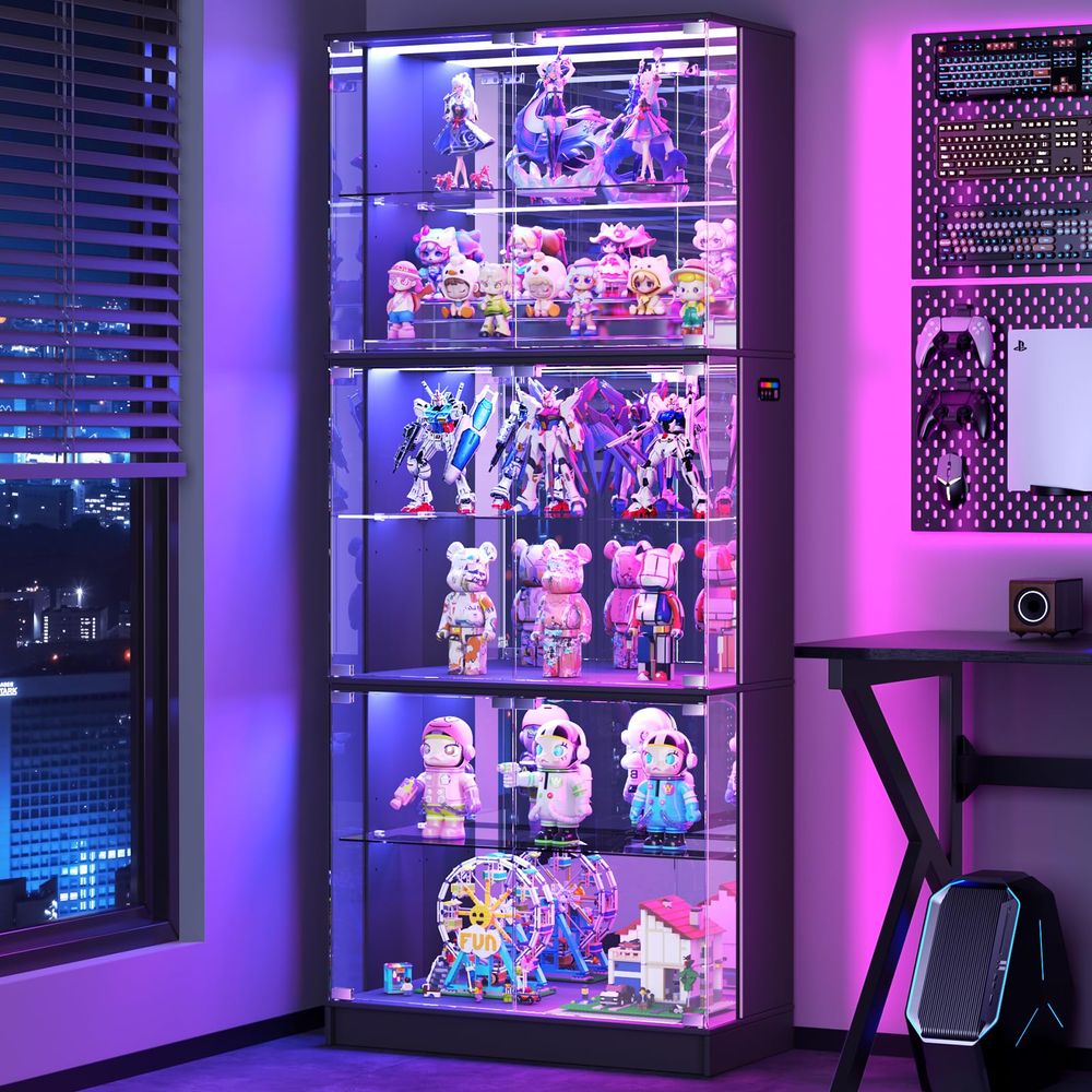 Display Cabinet with Glass Doo - Collectible Collection recensione e prezzo
