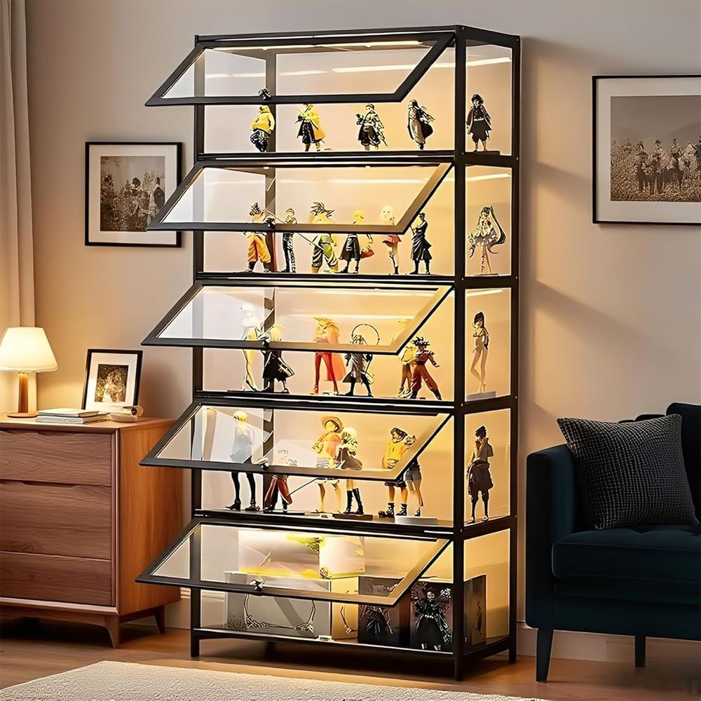 5-Tier Bamboo Acrylic Glass Do - Collectible Collection recensione e prezzo