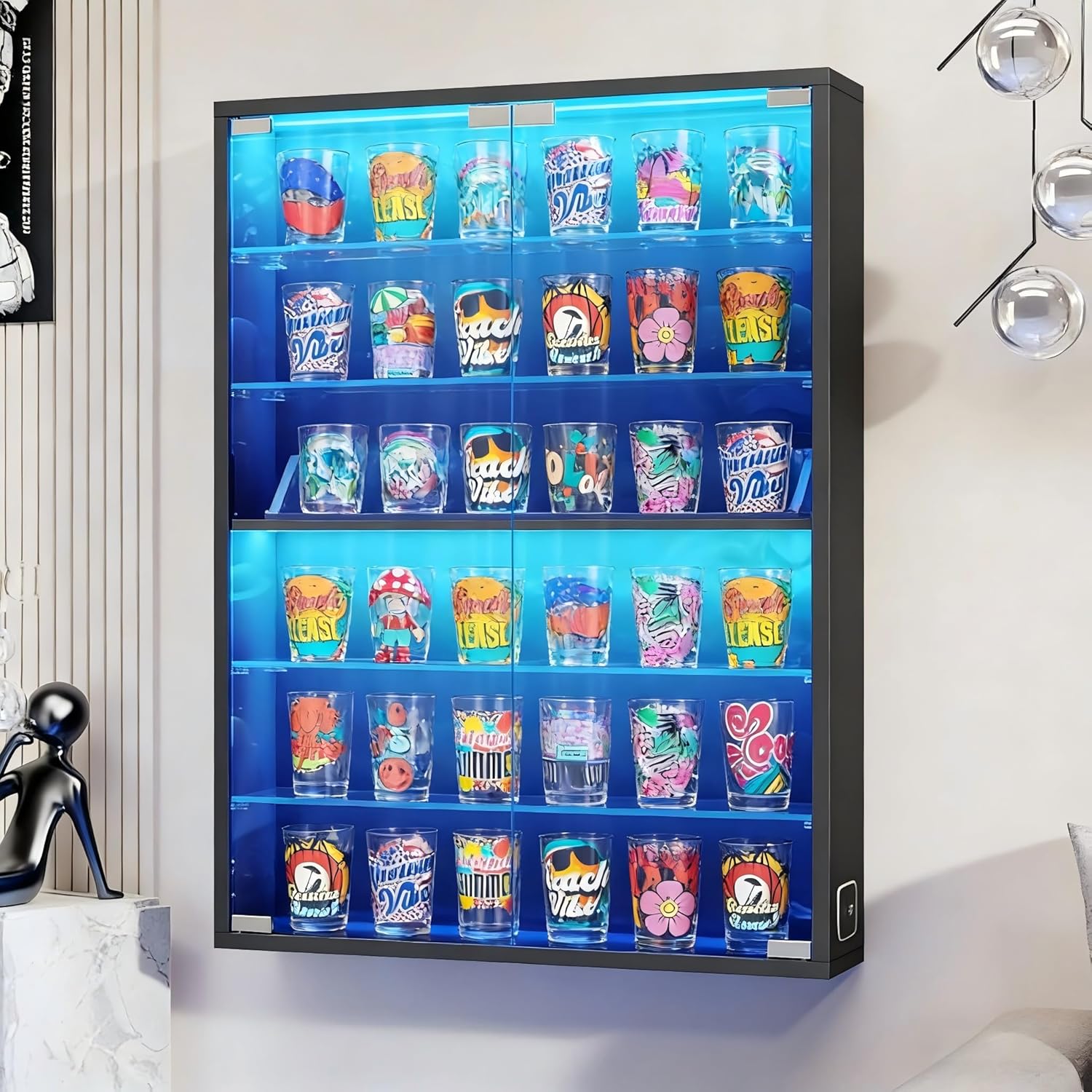 6-Tier Wall Display Case with  - Collectible Collection recensione e prezzo
