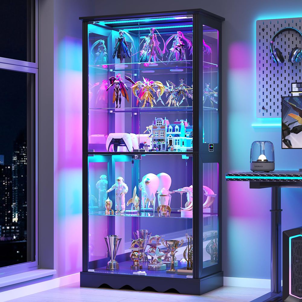 Display Cabinet with Glass Doo - Collectible Collection recensione e prezzo