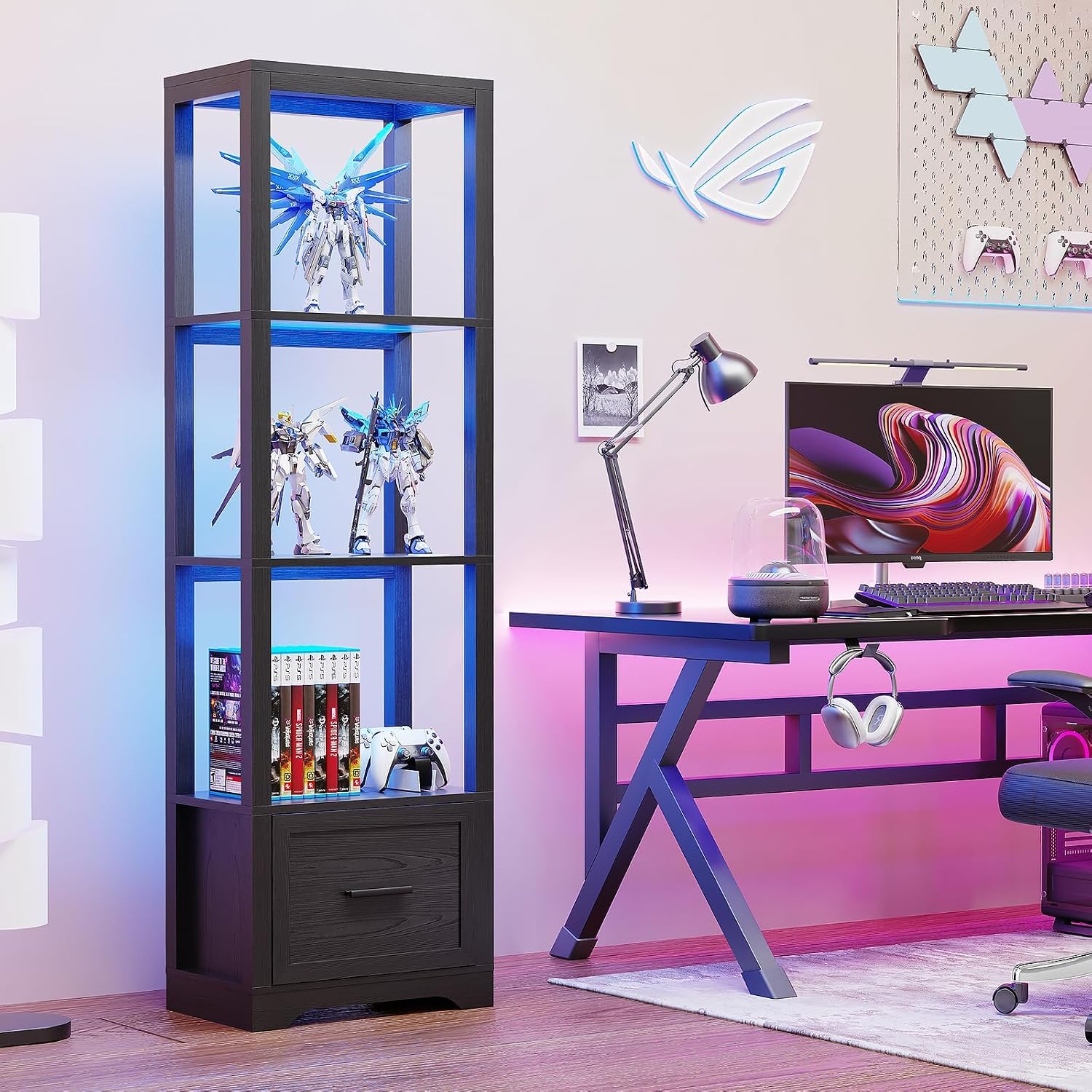 3-Color LED Display Shelf with - Collectible Collection recensione e prezzo