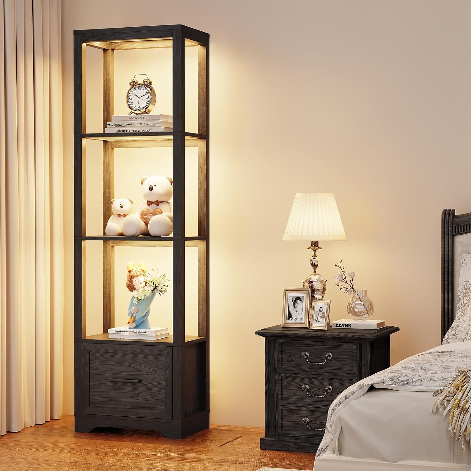 3-Color LED Display Shelf with - Collectible Collection recensione e prezzo
